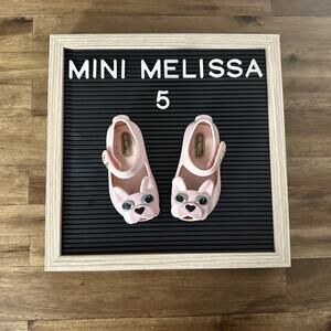 Mini Melissa Ultragirl Pink French Bulldog Mary Jane Shoes Waterproof 5